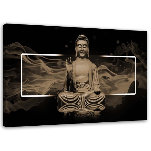 Obraz na plátně Hnědé Buddhovy zenové lázně