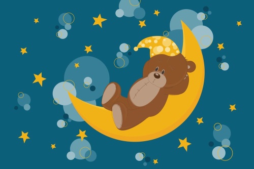 Obraz medvídek na měsíčku