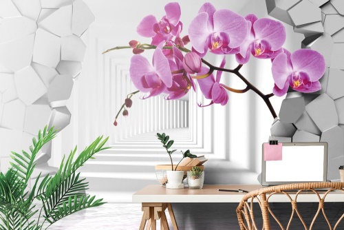 Samolepící tapeta futuristická orchidej