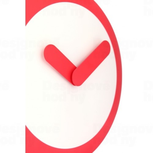 Designové nástěnné hodiny 2615ro Nextime Stripey red 25cm