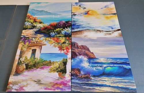 Set obrazů moře a pláž