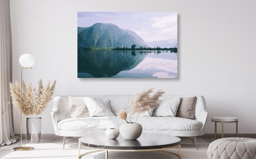 Obraz malovaná scenérie horského jezera