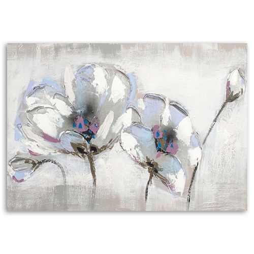 Obraz na plátně, Bílé květy jako malované