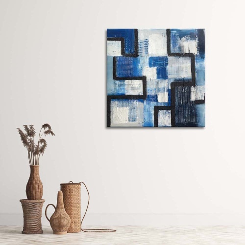 Obraz na plátně Modrý čtverec Abstrakce