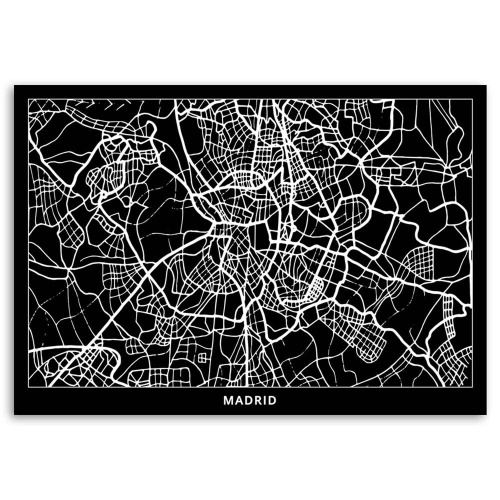 Obraz na plátně Mapa Madridu