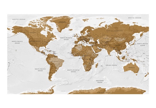 Fototapeta XXL - World Map: White Oceans II