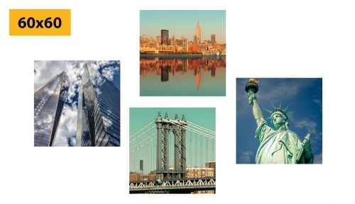 Set obrazů krásy města New York