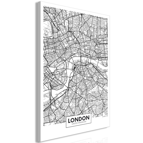 Obraz - Map of London (1 Part) Vertical