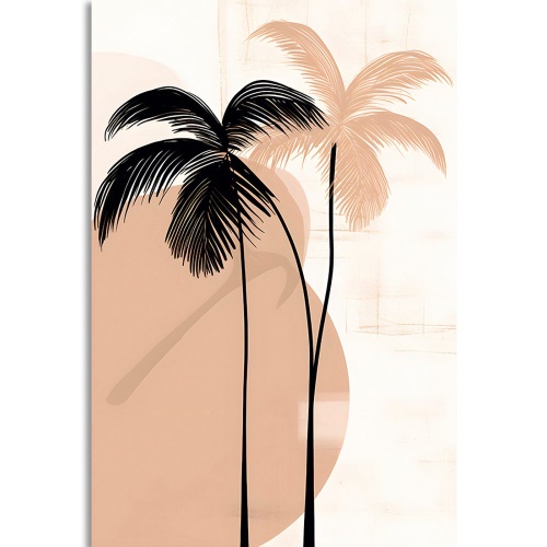 Obraz abstraktní botanické tvary palmy