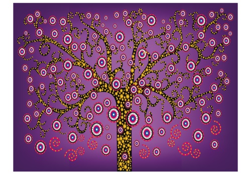 Fototapeta - abstrakce: strom (fialový)