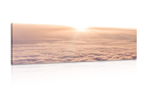 Obraz západ slunce z okna letadla