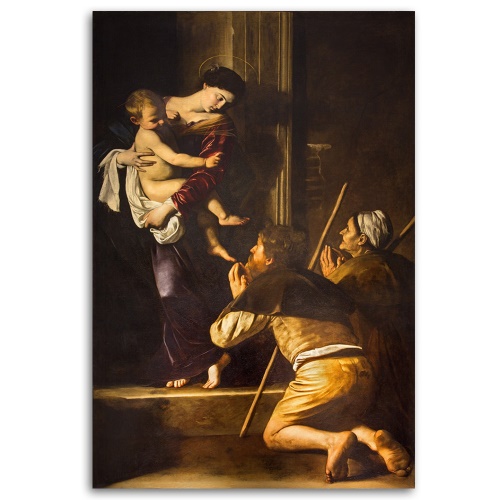 Obraz na plátně REPRODUKCE Caravaggio, Madona z Loreta