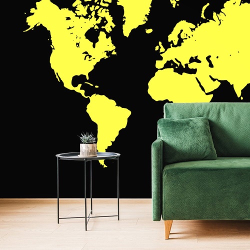 Tapeta žlutá mapa na černém podkladu