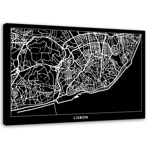 Obraz na plátně Mapa města Lisabon