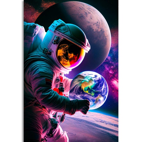 Obraz astronaut na vesmírné výpravě