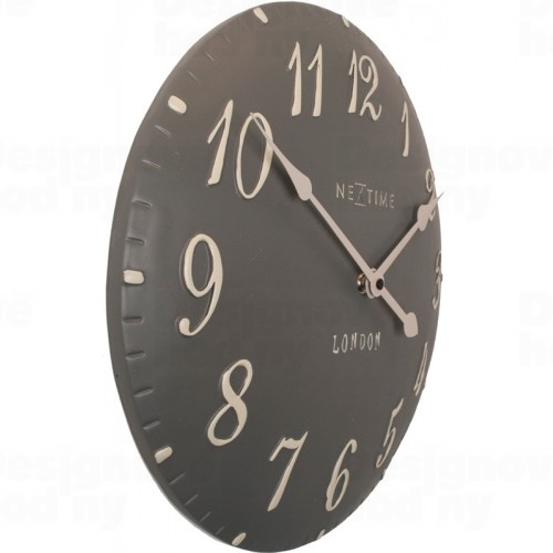 Designové nástěnné hodiny 3084gs Nextime v aglickém retro stylu 35cm