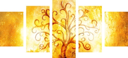 5-dílný obraz strom života