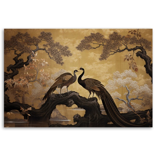 Obraz na plátně, Pávi Bonsai strom
