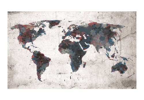Fototapeta - World map on the wall