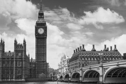 Obraz Big Ben v Londýně černobílém provedení