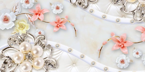 Obraz luxusní květinové šperky