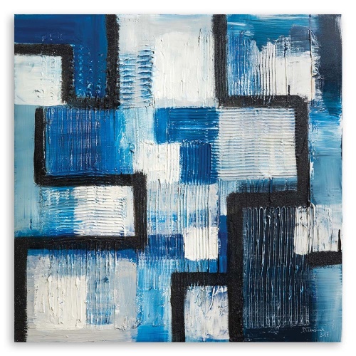 Obraz na plátně Modrý čtverec Abstrakce