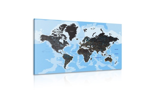 Obraz moderní mapa světa