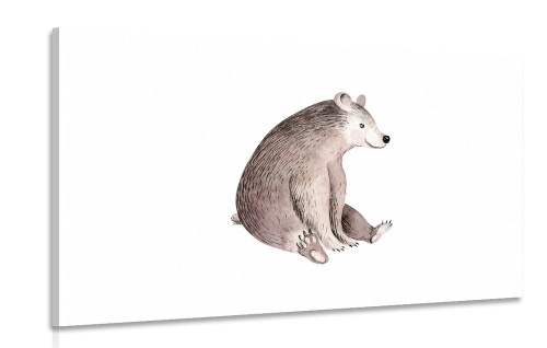 Obraz medvídek v jemných barvách