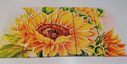 5-dílný obraz nádherná slunečnice