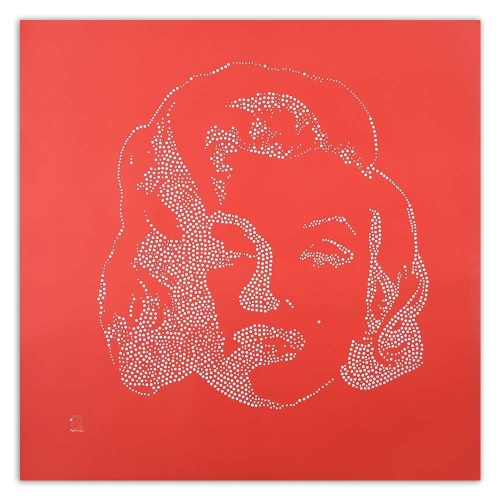 Obraz na plátně Marilyn Monroe červená