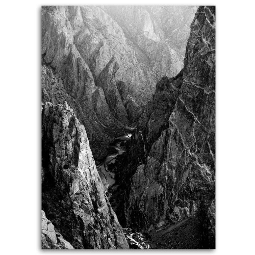 Obraz na plátně Hory Krajina Černobílá