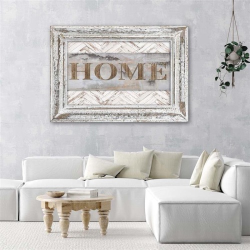 Obraz na plátně Home Sweet Home Beige