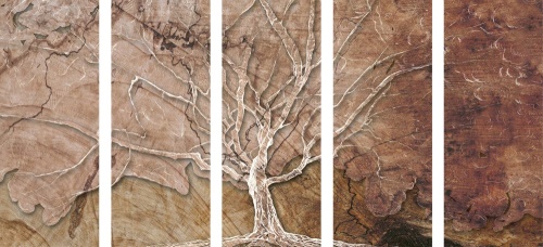 5-dílný obraz koruna stromu