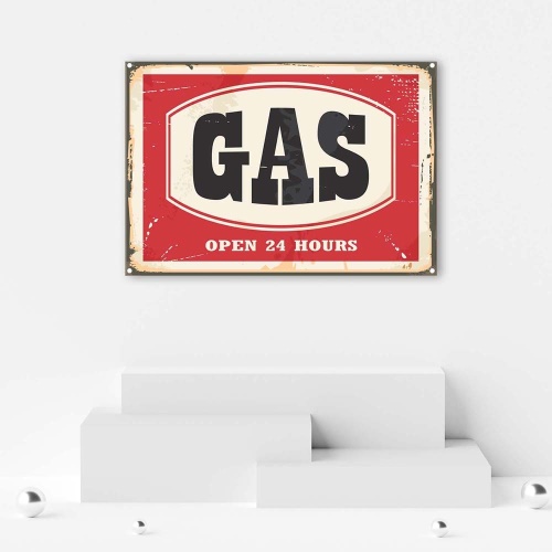 Obraz na plátně Retro plynové znamení