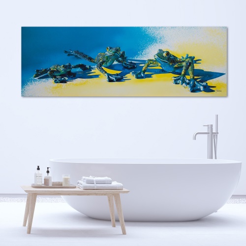 Obraz na plátně Modré žáby