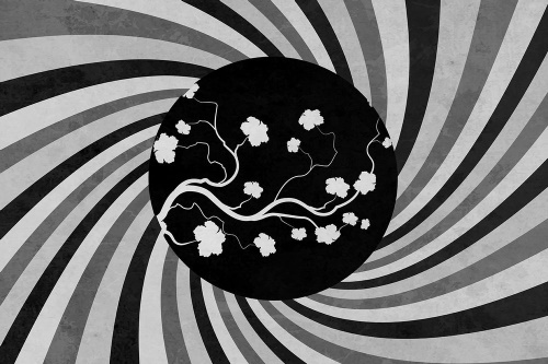 Tapeta asijské grunge pozadí černobílé