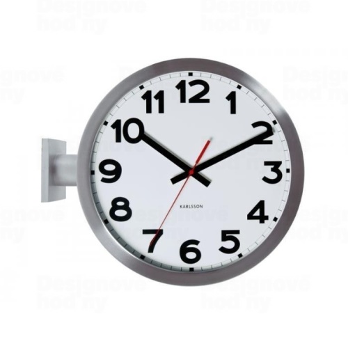 Designové oboustranné nástěnné hodiny 5511 Karlsson 38cm
