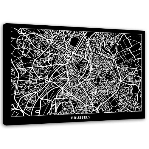 Obraz na plátně Mapa města Brusel