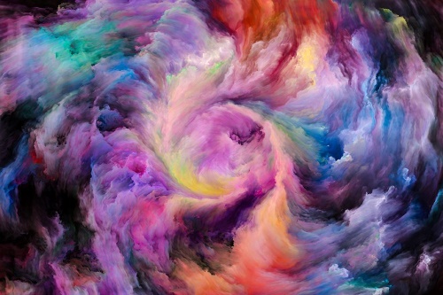 Tapeta barevná mlhovina abstrakce