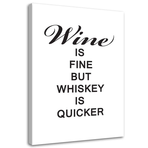 Obraz na plátně Whisky Víno výroky