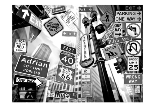 Fototapeta - All roads lead to Manhattan