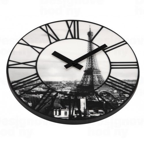 Designové nástěnné 3D hodiny 3004 Nextime La Ville 39cm