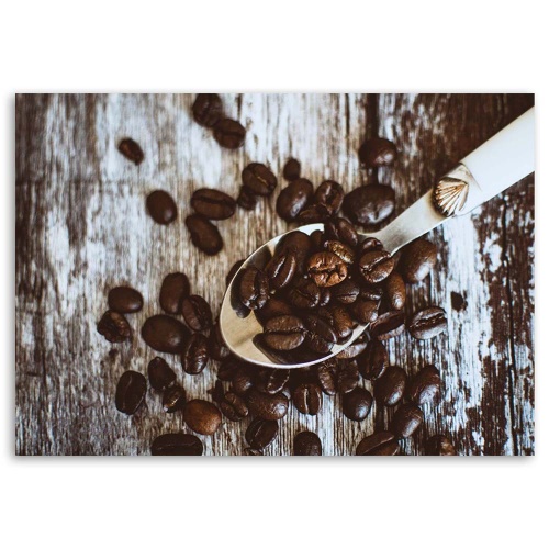 Obraz na plátně Dřevo z kávových zrn