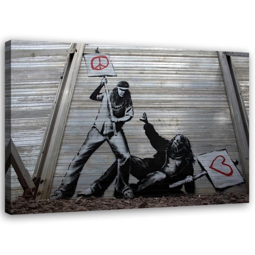 Obraz na plátně Banksy Street Art Graffiti