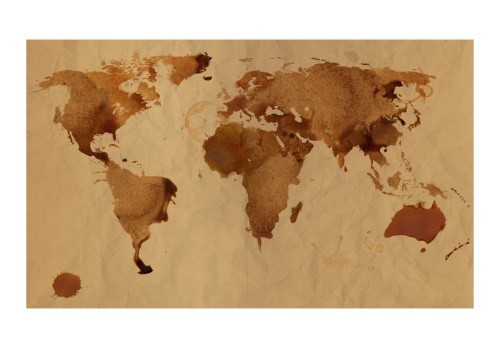 Fototapeta - Tea map of the World