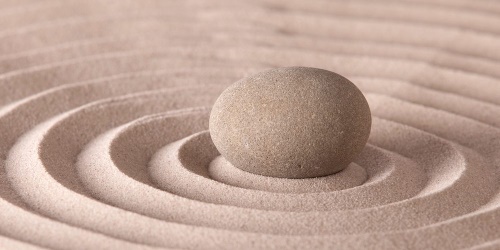Obraz meditující kámen