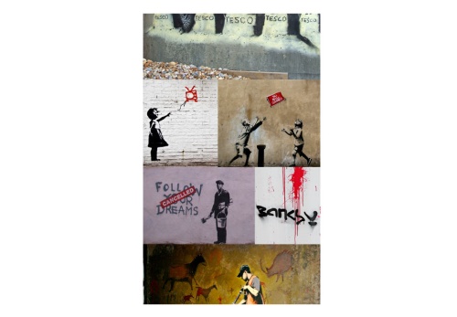 Fototapeta - Banksy - a collage