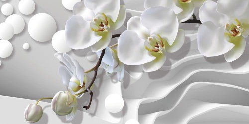 Obraz orchidej na abstraktním pozadí