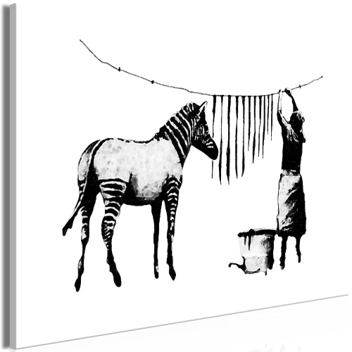 Obraz - Banksy: Washing Zebra (1 Part) Wide