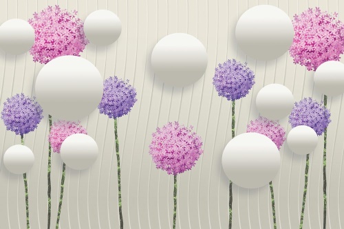 Samolepící tapeta zajímavé abstraktní květiny